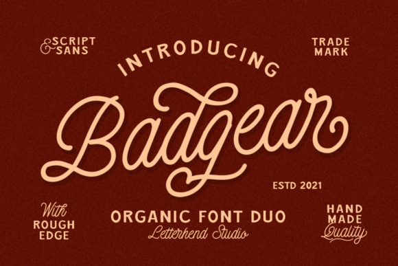 Badgear: A Vintage-Inspired Font for Handmade Creations