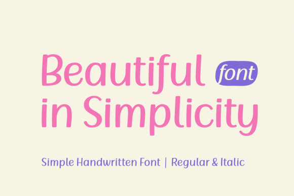 Beautiful in Simplicity Font Review