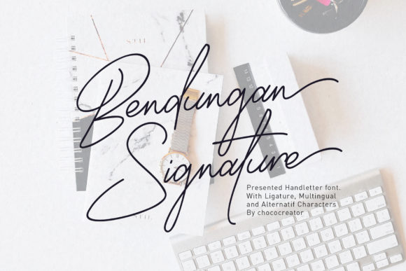 Bendungan Signature: A Handwritten Font for Creative Makers