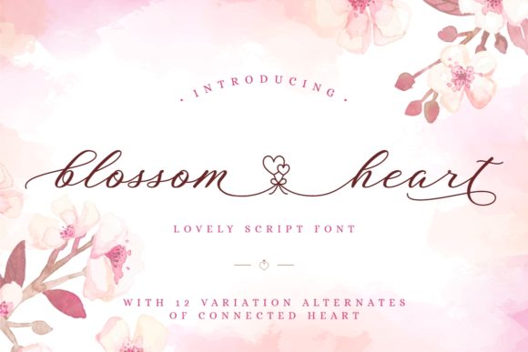 Blossom Heart: A Romantic Script Font for Web Design