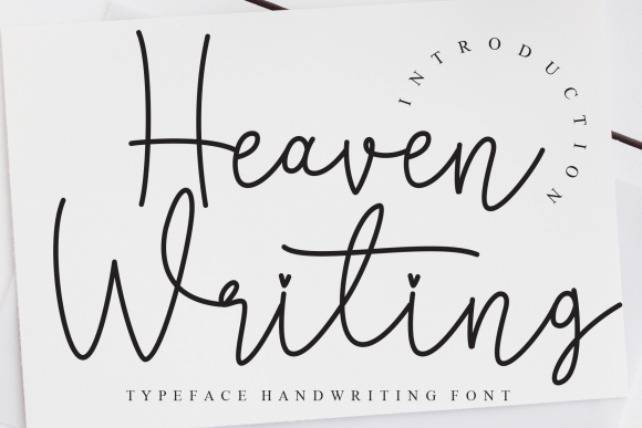 Heaven Writing Font for Web Design