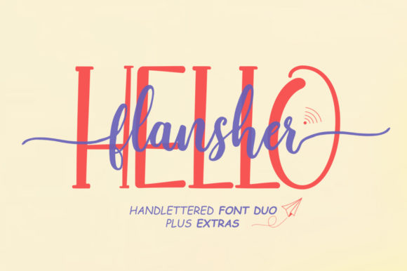 Hello Flansher: A Handwritten Font with Doodle Charm
