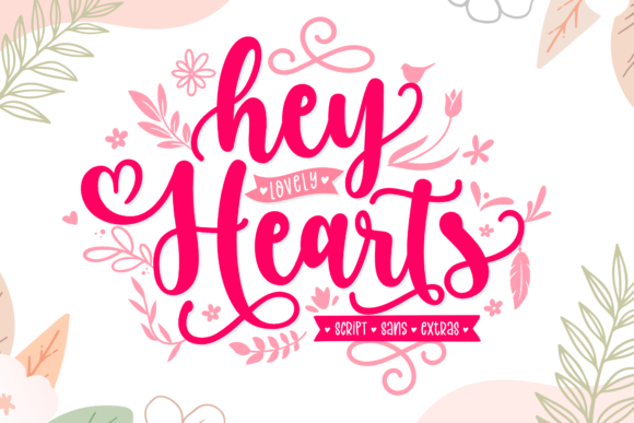 Hey Lovely Hearts Font for Business Branding