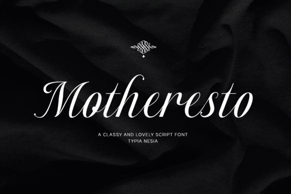 Motheresto: A Script Font for Elegant Editorial Design