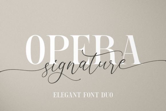 Opera Signature Font for Handmade Creations