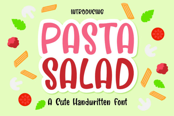 Pasta Salad Font for Handmade Creations