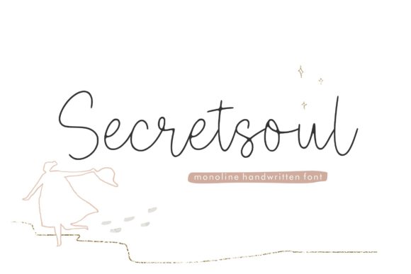 Secretsoul Monoline: A Refined Script Font for Digital Design