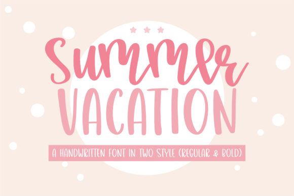 Summer Vacation Script Font for Handmade Creations