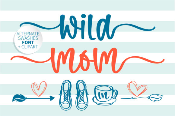 Wild Mom Font for Handmade and Commercial Craft Projects